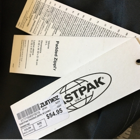 Eastpak Black Camo Padded Laptop Backpack - Picture 6 of 7